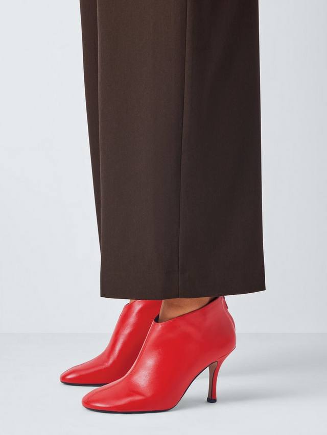 West Leather ботинки на высоком каблуке с круглым носком John Lewis, Red — фото 2