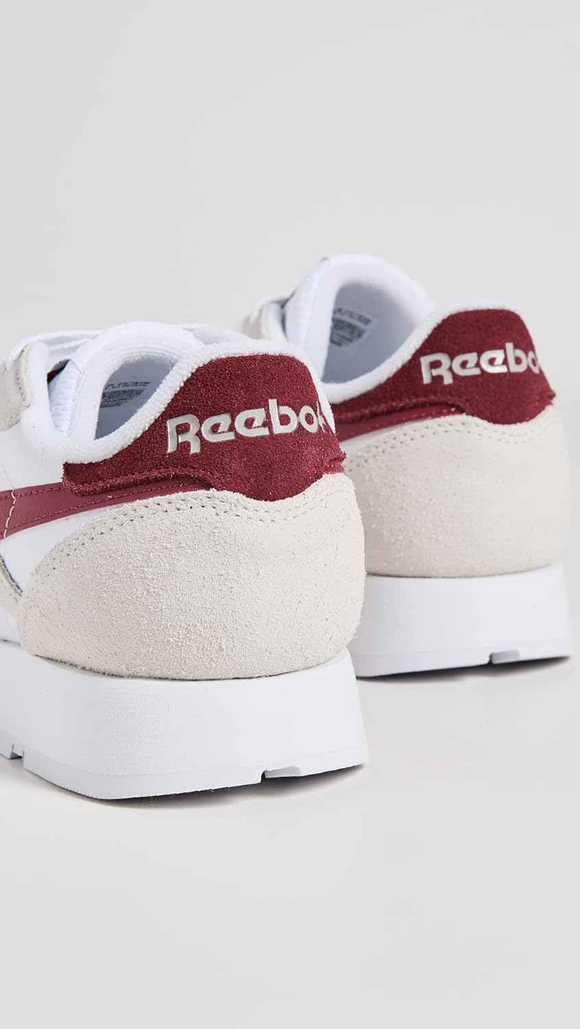 Классические кожаные кроссовки для взрослых, унисекс V1 Reebok, белый/серый/бордовый — фото 3