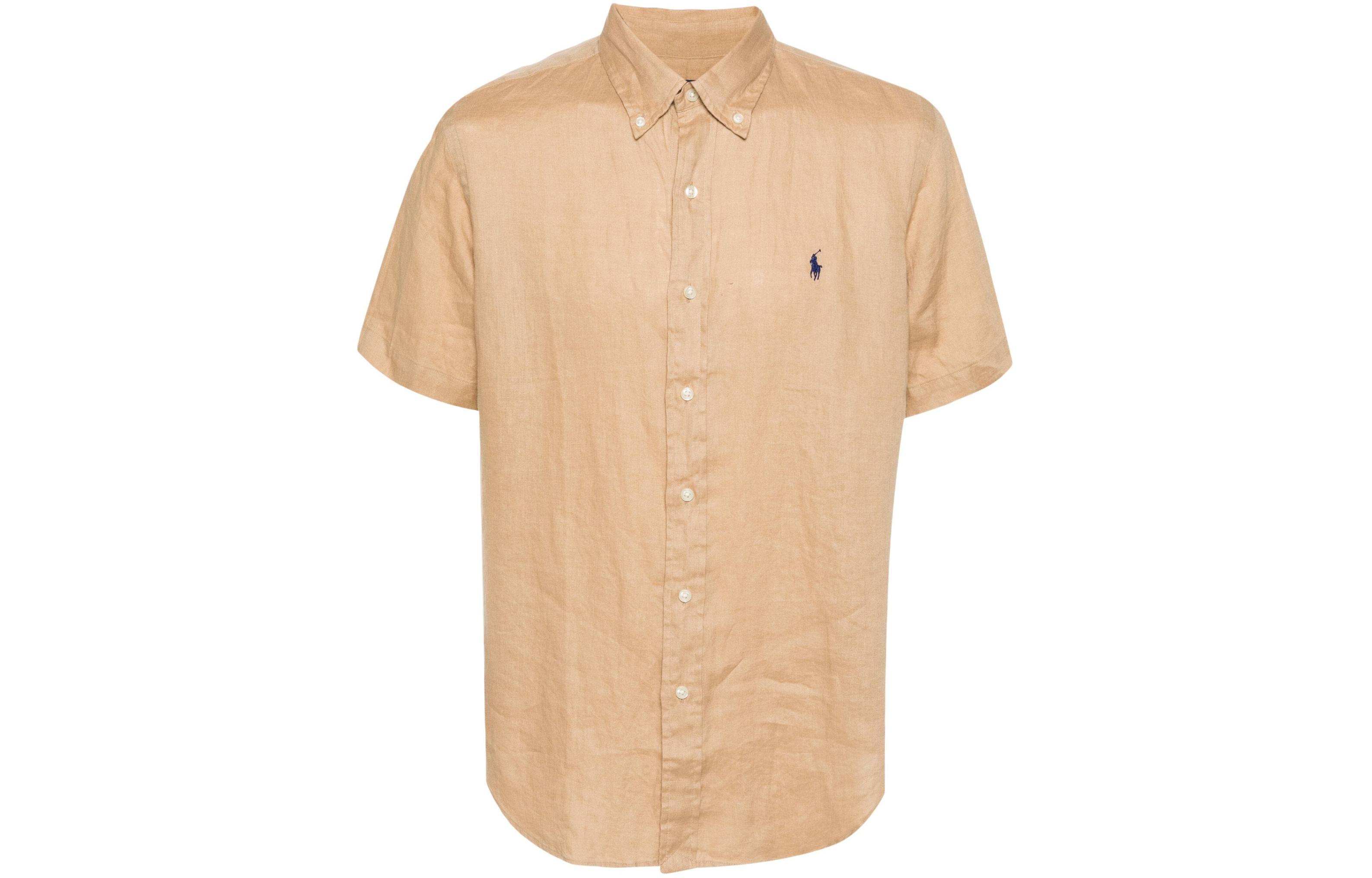 

Льняная рубашка Polo Ralph Lauren, светло-коричневый