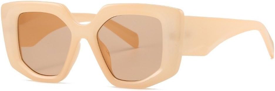 

Модные солнцезащитные очки в форме многоугольника и квадрата для женщин, конфетных цветов, с защитой от УФ-излучения UV400, ретро-стиль, мужские солнцезащитные очки желто-зеленого цвета SKFGNX, Champagne