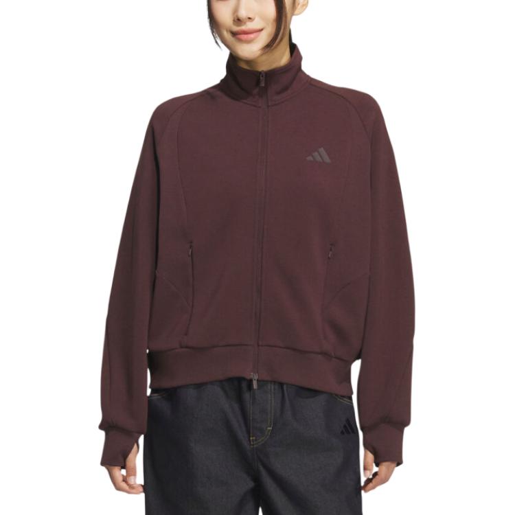 Adidas Свободная куртка W Loose JKT для женщин, темно-красная — фото 3