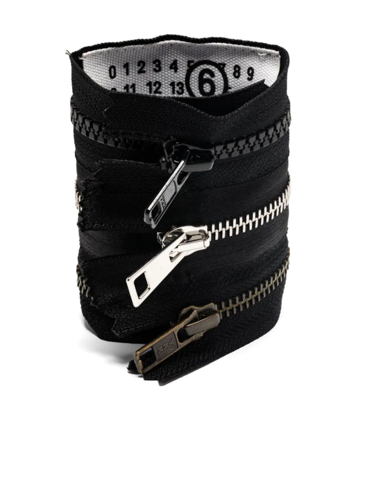

Браслет-молния MM6 Maison Margiela, черный