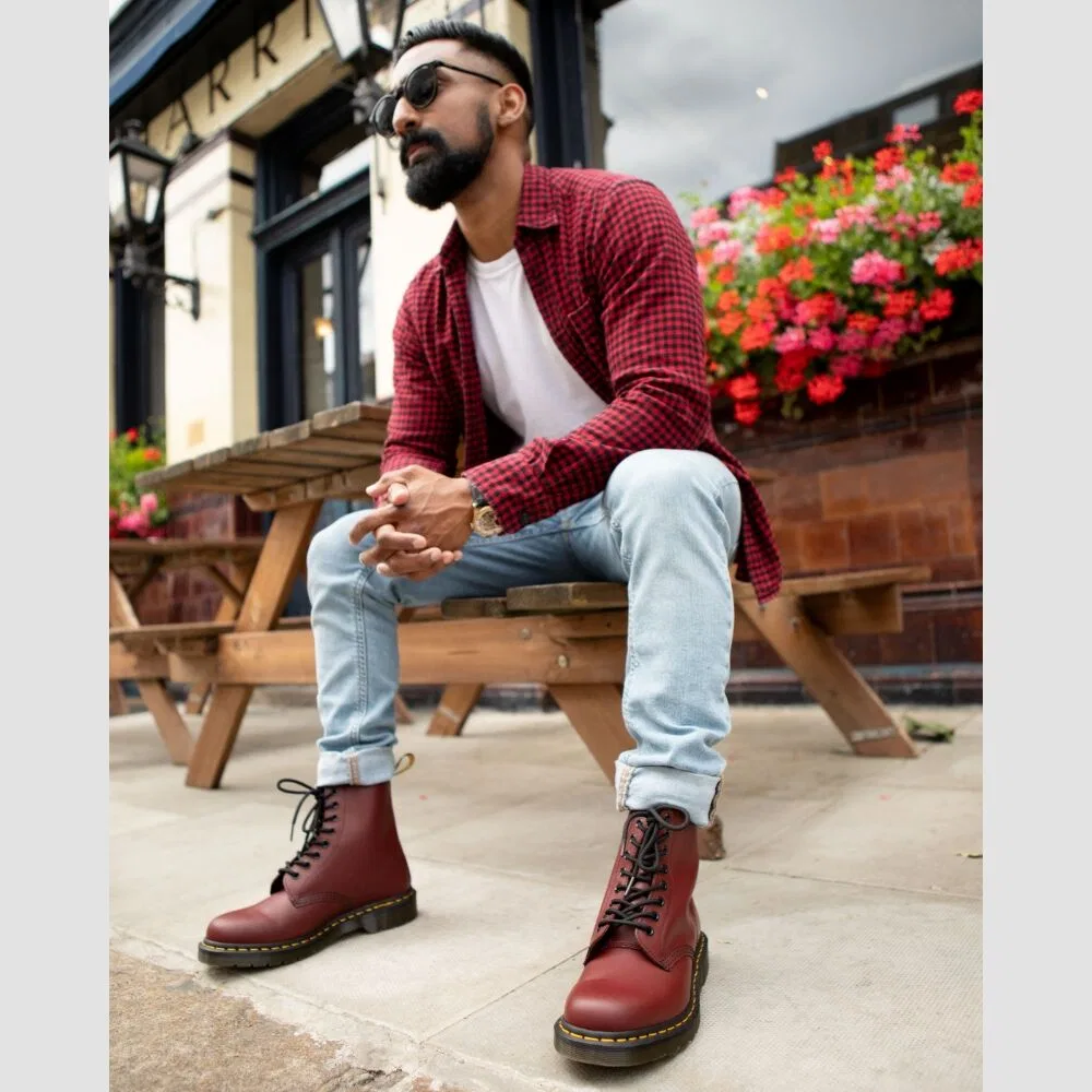 Мужские красные ботинки 1460 Cherry Red от Dr. Martens — фото 2