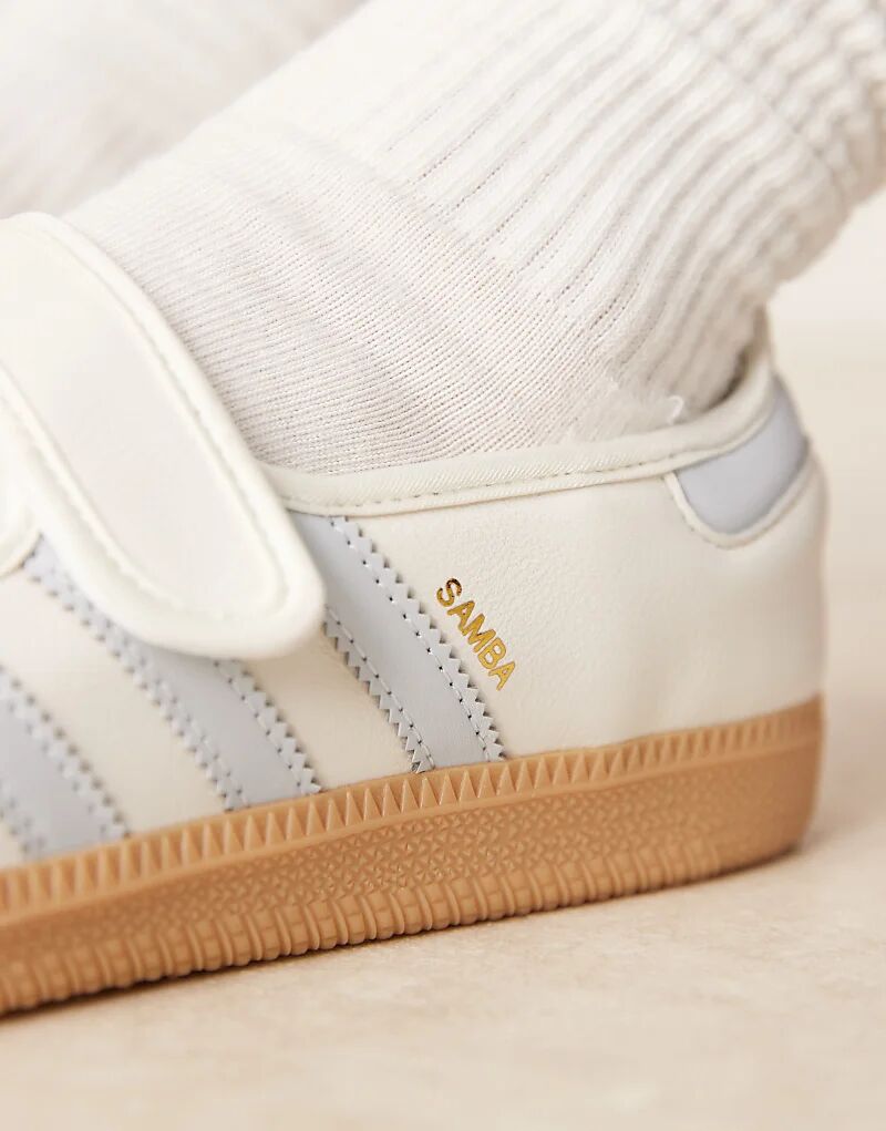 Кроссовки adidas Originals Samba Mary Jane белого и синего цветов — фото 4
