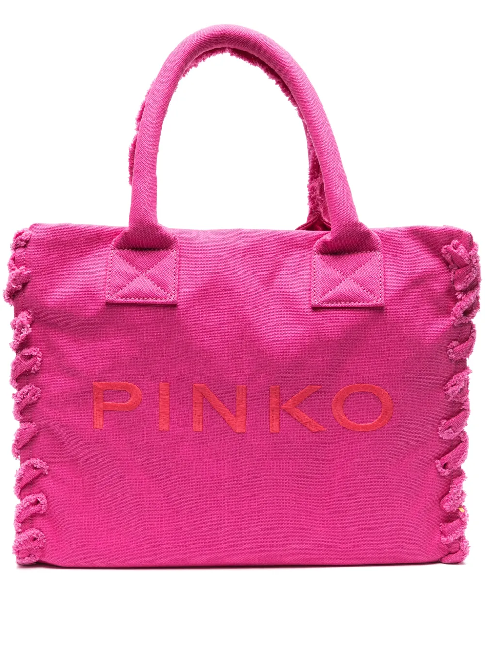 

Пляжная сумка с вышитым логотипом PINKO, розовый