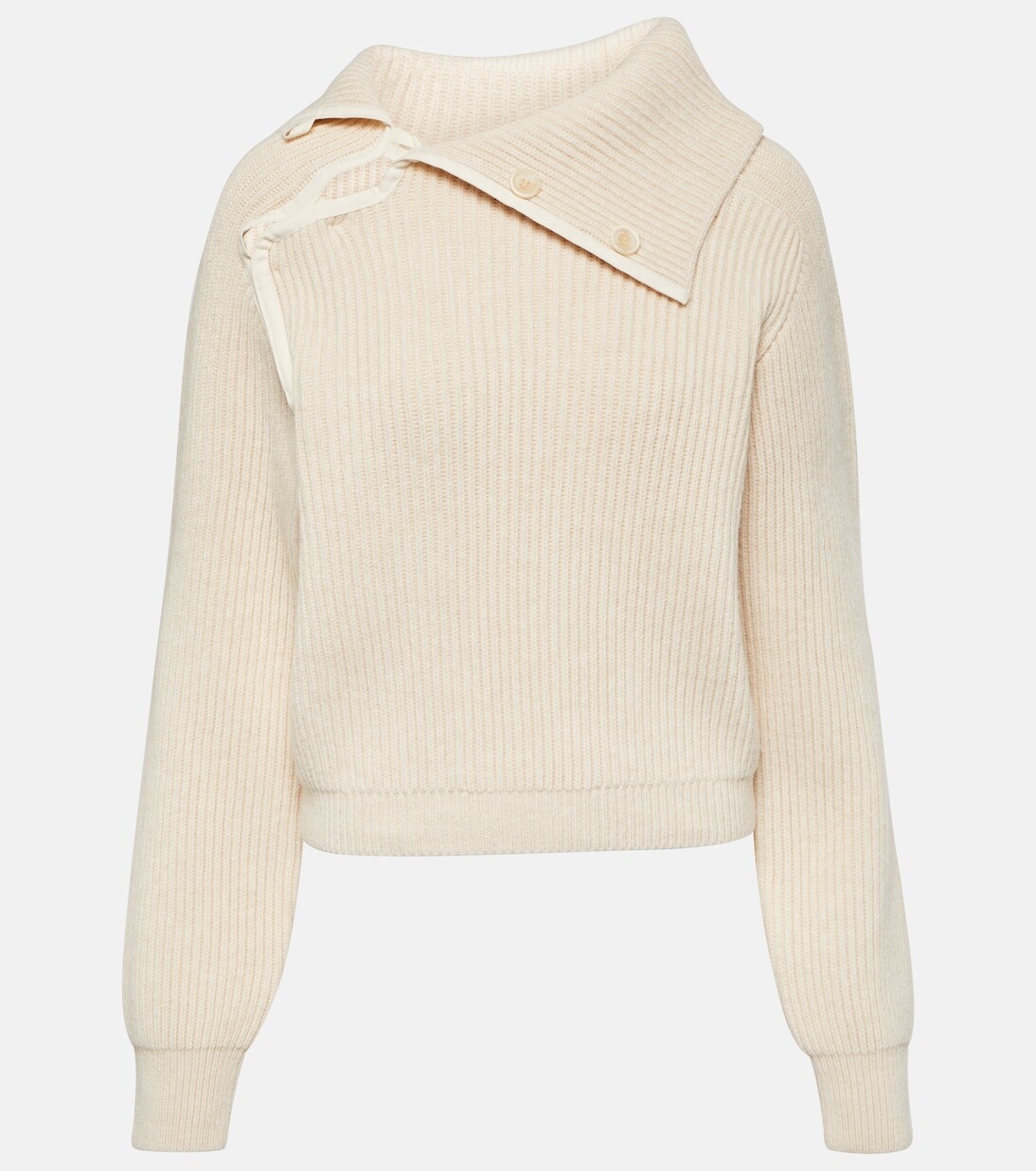 

Свитер la maille vega из смесовой шерсти Jacquemus, бежевый