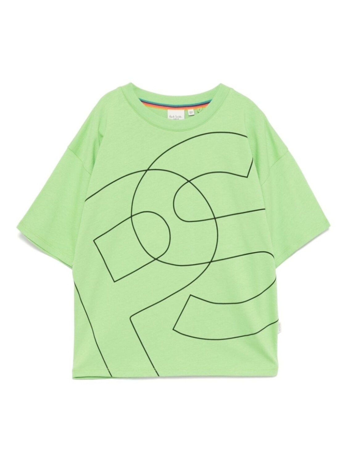 

Футболка с изогнутыми линиями Paul Smith Junior, зеленый
