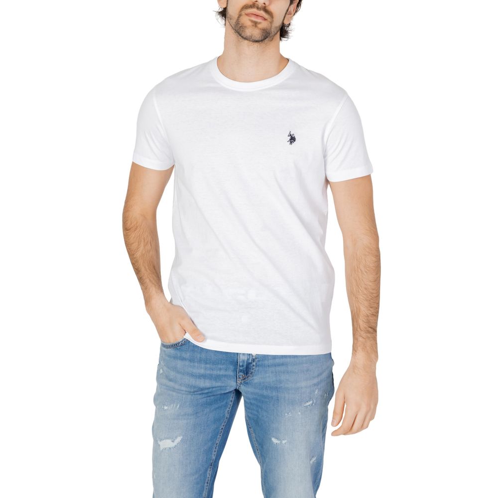 

Белая хлопковая футболка U.S. Polo Assn.