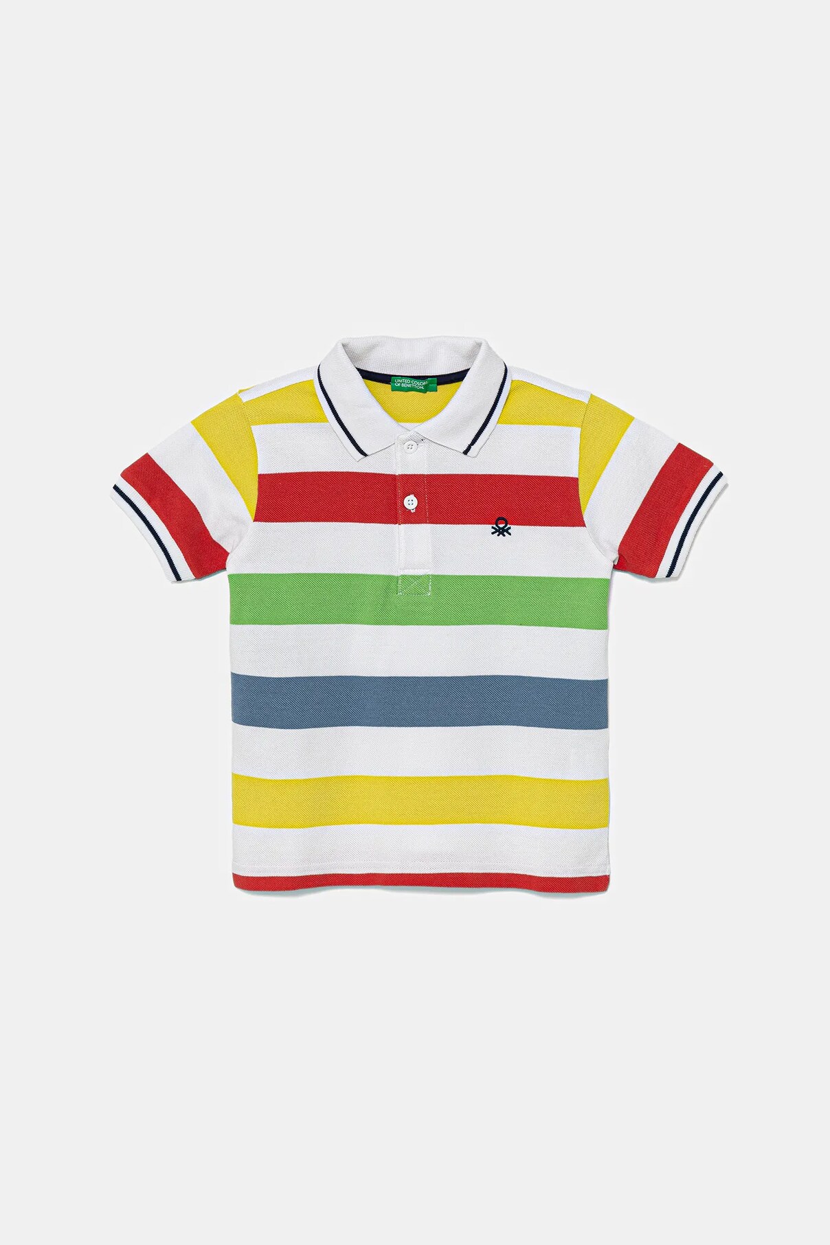 

Детская хлопковая рубашка-поло United Colors Of Benetton, белый