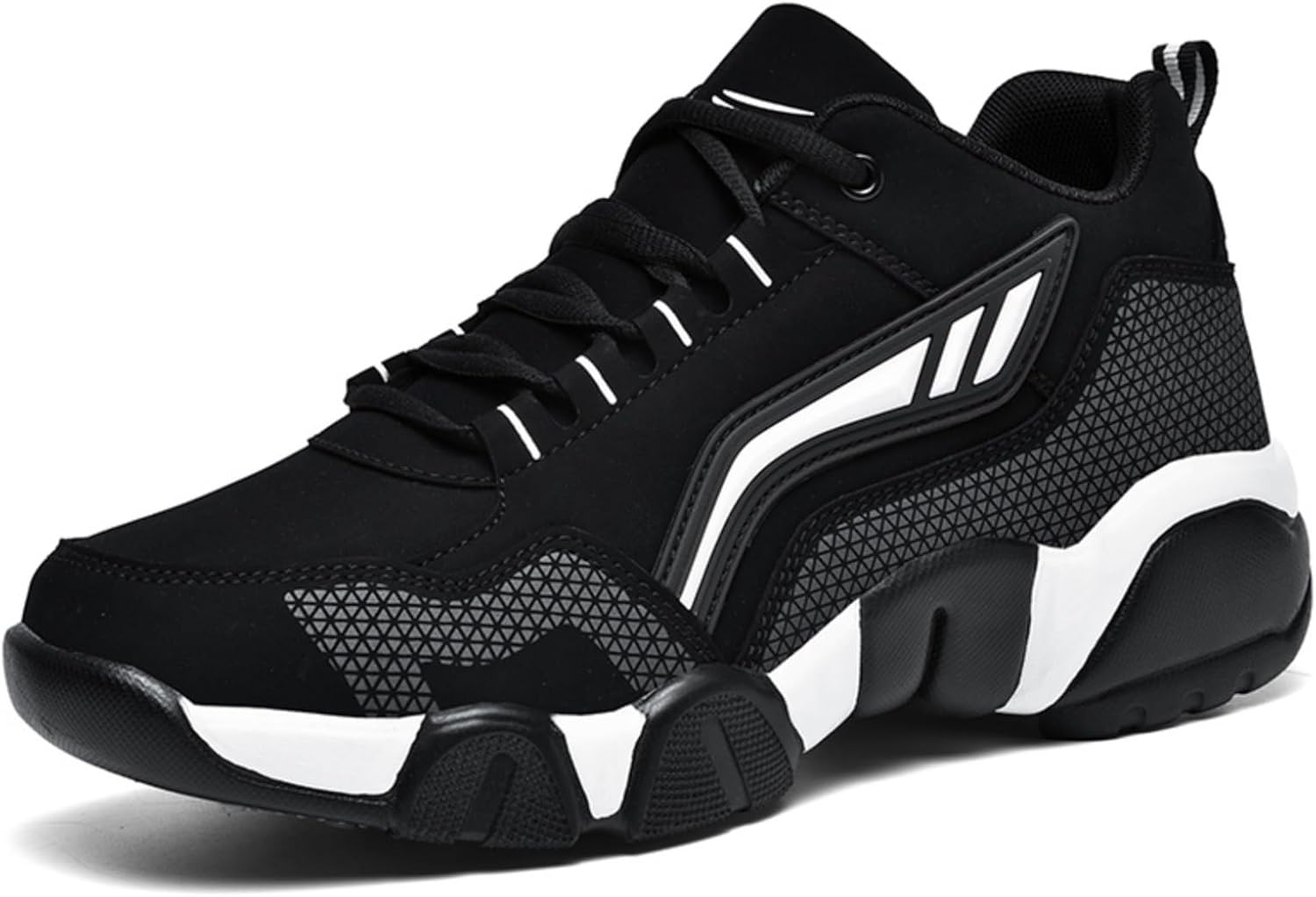 

Мужские повседневные спортивные кроссовки, противоскользящие и износостойкие, низкие, на шнуровке, подходят для активного отдыха на улице, повседневного использования и прогулок Aokisx, белый/черный