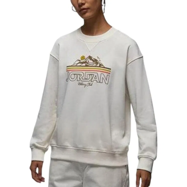 Свитшот женский белый с круглым вырезом Moderate Jordan, White