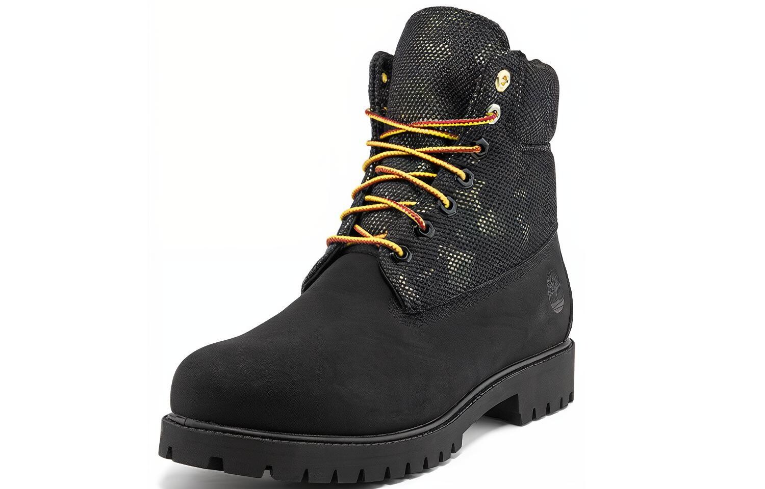 Мужские ботинки Timberland Heritage с принтом, черный/хаки — фото 3
