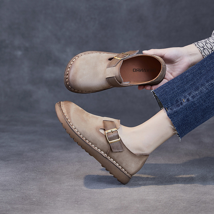 Devanro Женские повседневные туфли-лодочки светло-бежевые, цвет Light Khaki — фото 4