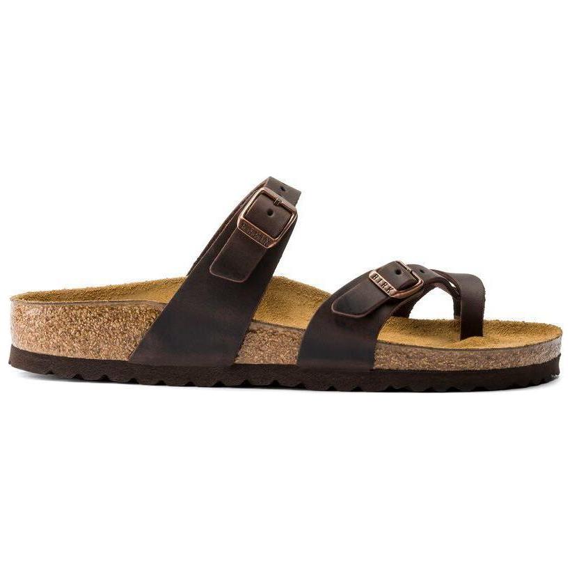 Mayari Oiled Leather Narrow Fit 'Habana' Женские Birkenstock, Коричневый — фото 2