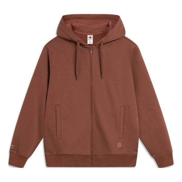 

Толстовка chinese color full zip hooded jacket 'brown' Li-Ning, коричневый