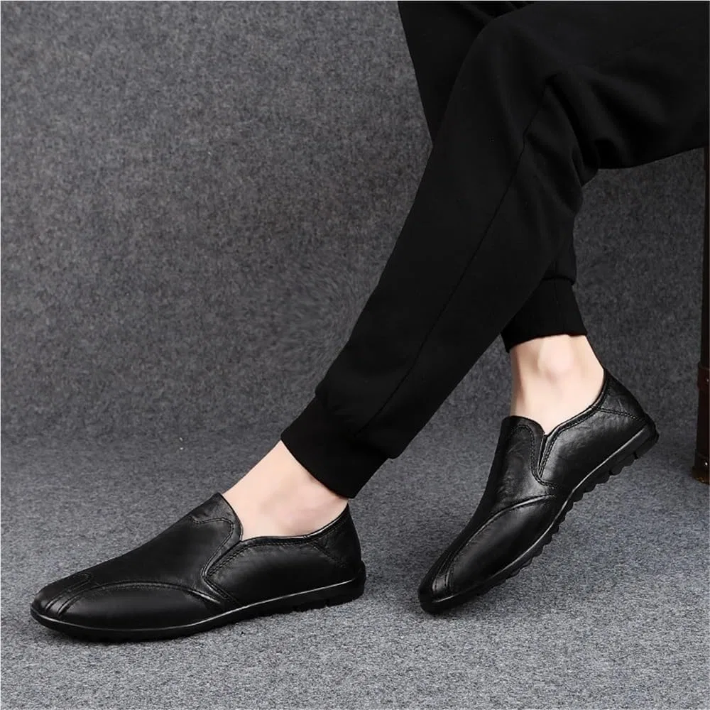 Лоферы мужские кожаные, Loafers, Black UOPYNE — фото 3