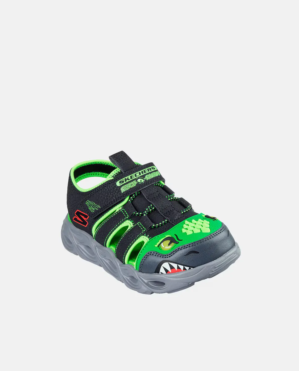 

Сандалии для мальчиков с подсветкой Skechers, зеленый