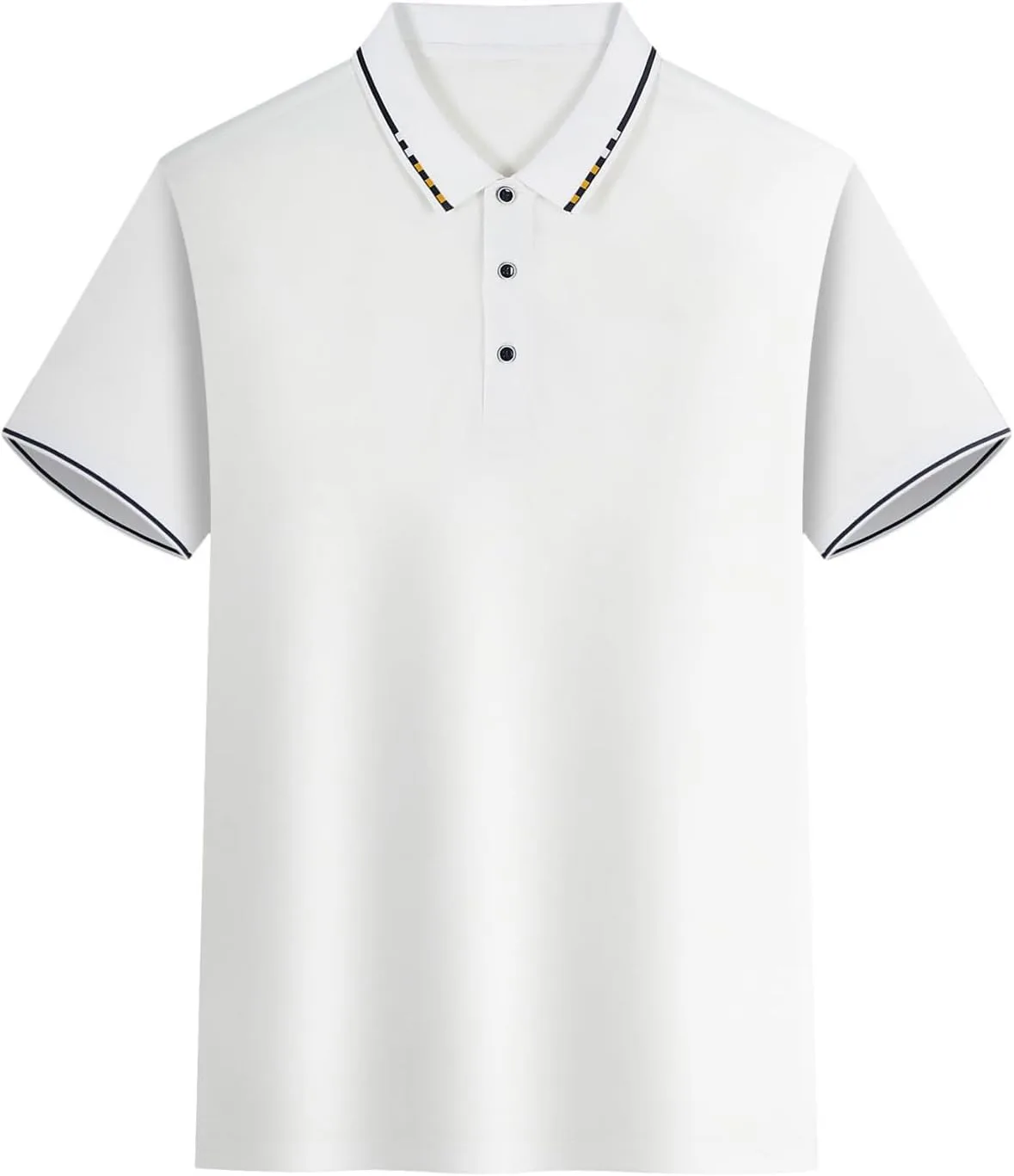 

Мужская повседневная поло с коротким рукавом и отложным воротником