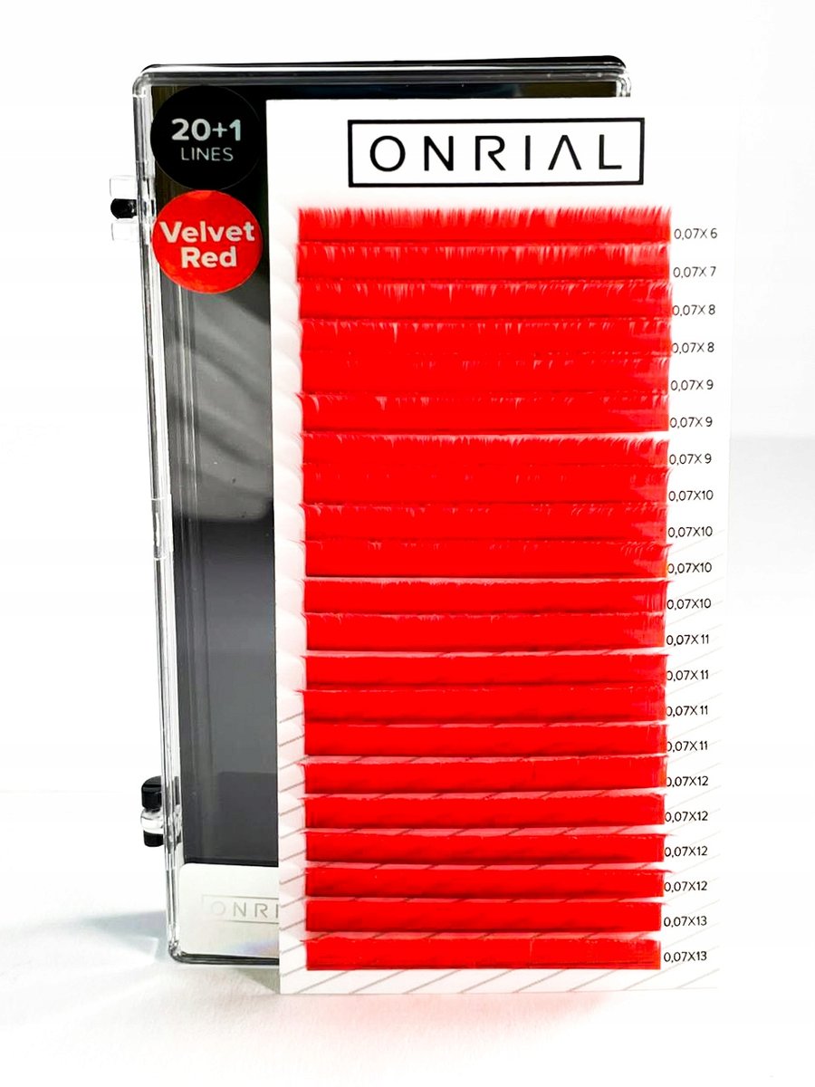 

Цветные ресницы микс L 0,07 мм 6-13 V.Red ONRIAL Inne