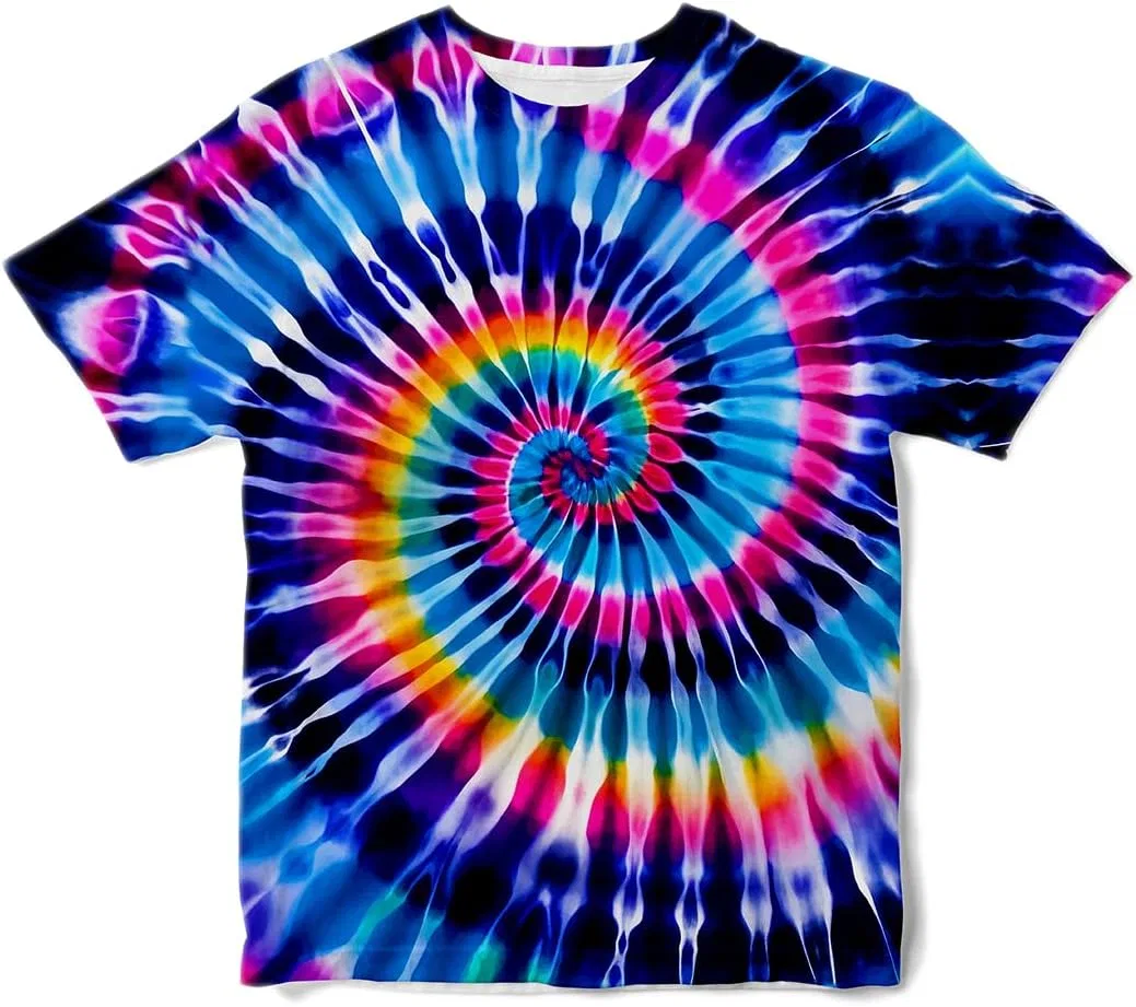 Футболка детская с tie-dye принтом, Ldvjkx, Blue Tie Dye