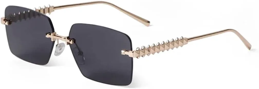 

Солнцезащитные очки с защитой UV400 | Без оправы, металлический градиентный цвет | Для женщин и мужчин, для занятий спортом на открытом воздухе и вождения DSVIGF, 01