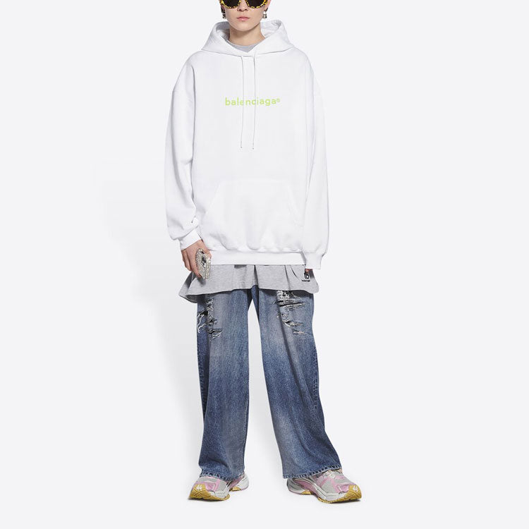 Худи Balenciaga Balenciaga Copyright Logo Print Medium Fit Hoodie 'White', белый — фото 3