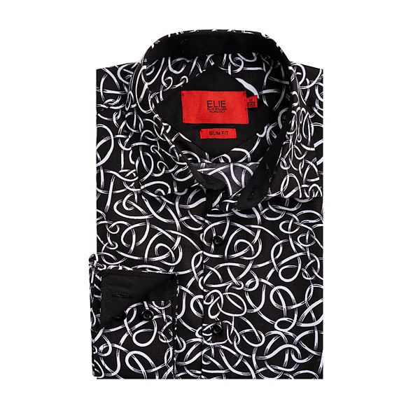 

Мальчиковая рубашка slim fit со swirl print Elie Balleh, Black