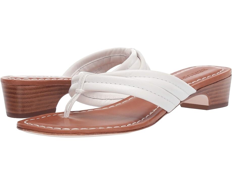 

Сандалии Bernardo Miami Demi Heel Sandals, цвет White Antique Calf