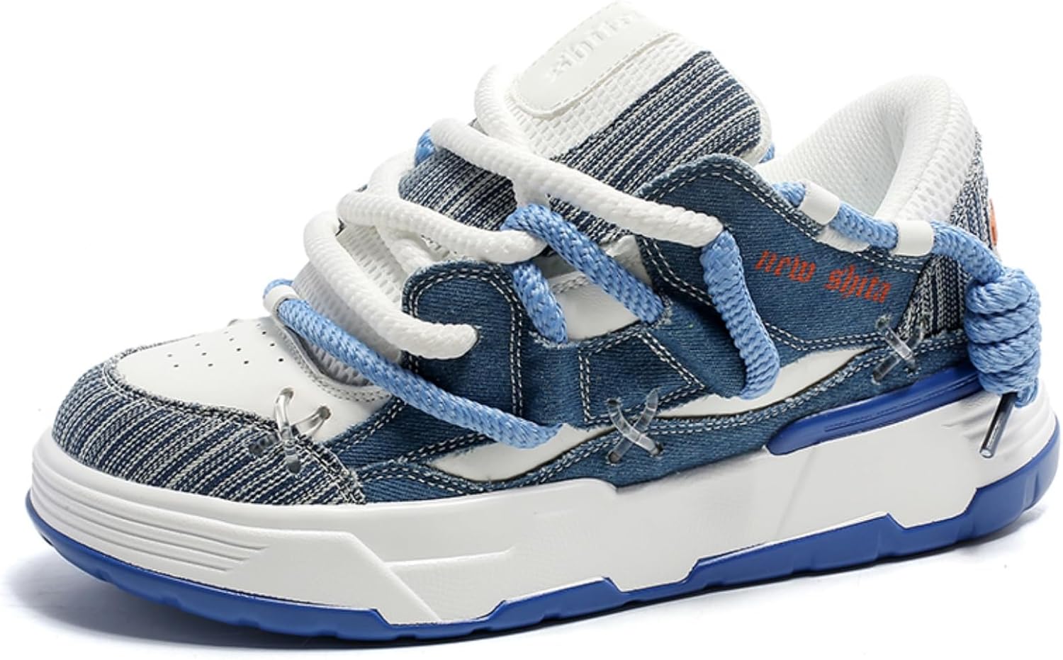 

Мужские кроссовки для ходьбы с толстой подошвой, противоскользящие спортивные кроссовки для тренажерного зала, дышащие модные кроссовки для бега, легкая удобная обувь для ходьбы для женщин и мужчин Generic, синий