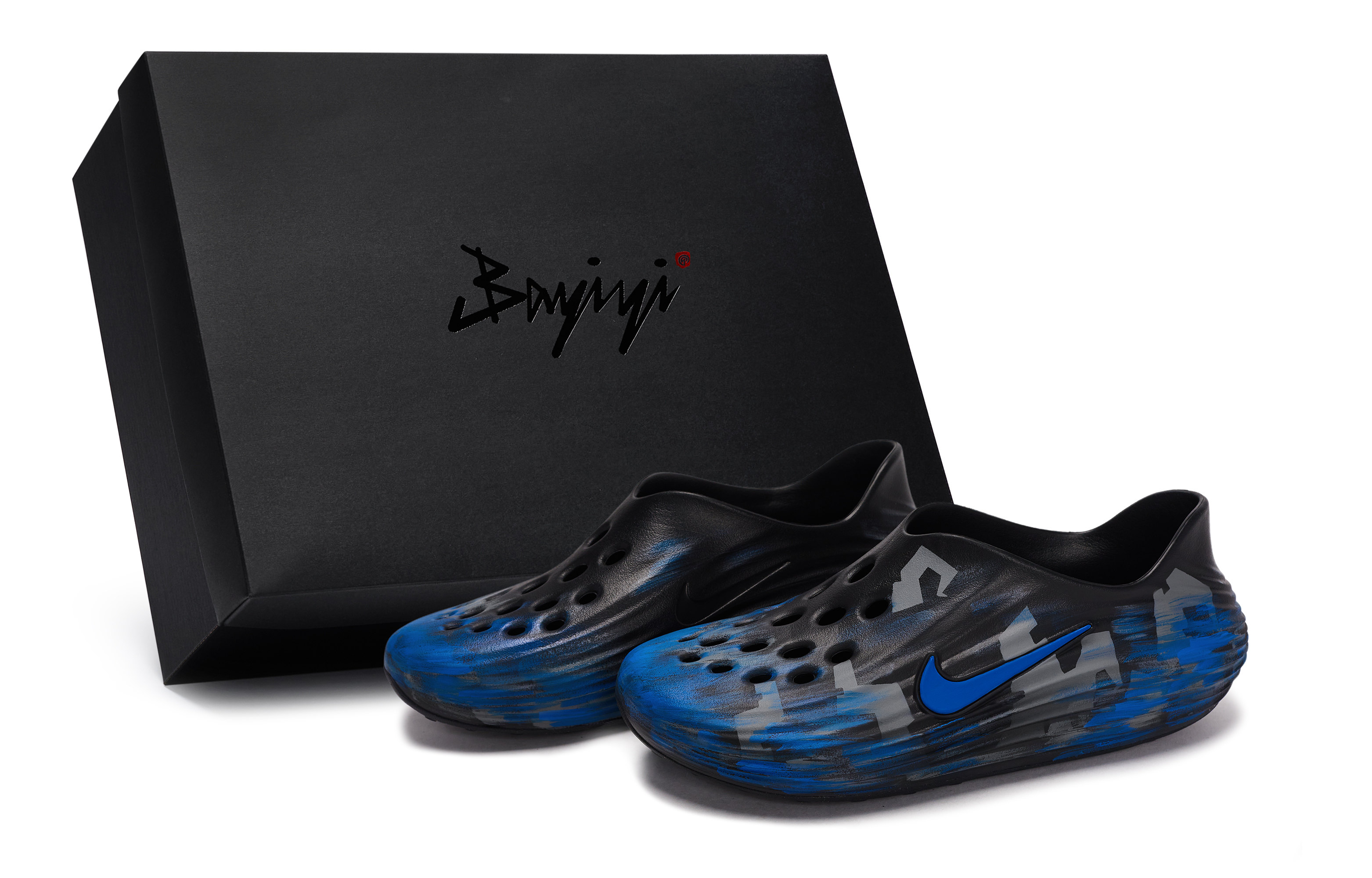 Nike Сандалии ReactX Rejuven8 811 Manufacturing, Abyssal Turbulence Clogs Unisex Black Blue