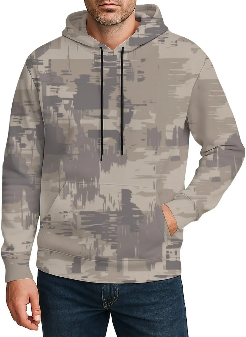 

Мужская худи с камуфляжным принтом, багги, с карманом и кулиской Deovige