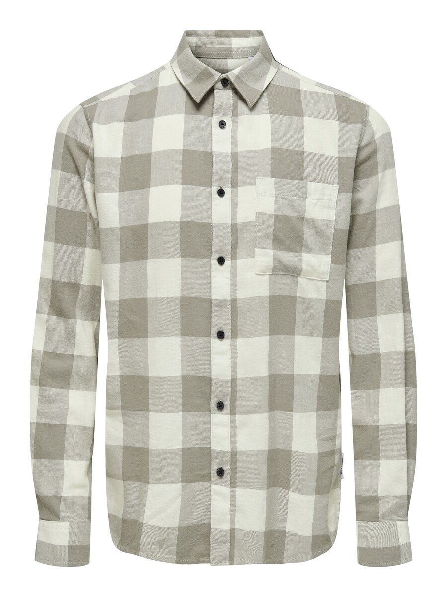 

Приталенная рубашка на пуговицах Only & Sons, цвет Taupe/Light grey