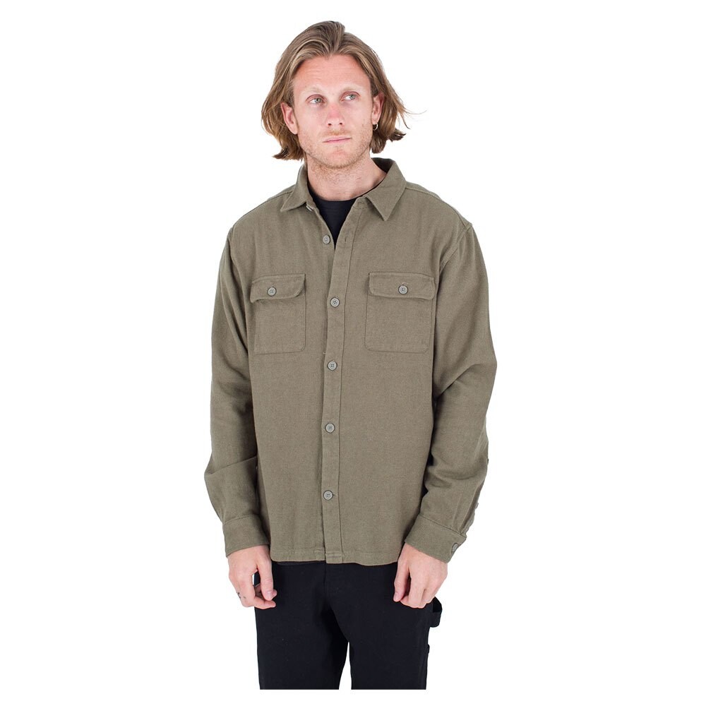 

Рубашка с длинным рукавом Hurley Santa Cruz Twill, зеленый