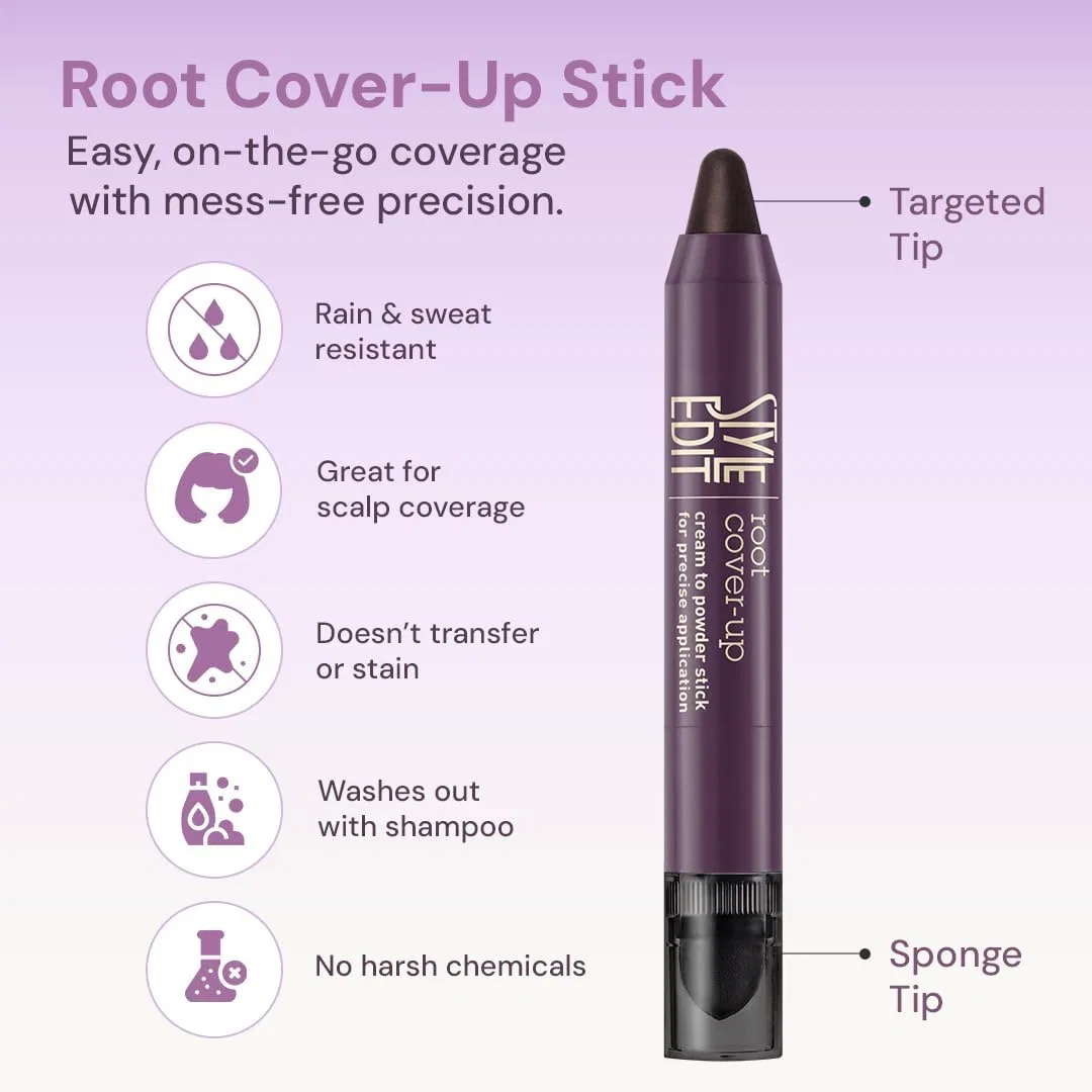 Оттеночное средство для корней волос Style Edit Root Touch Up Stick, 0.2 унции, 3 шт., черный — фото 3
