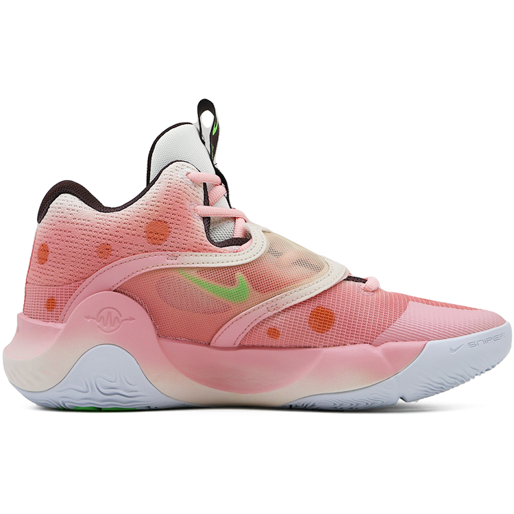 Nike KD Trey 5 X EP Устойчивые к истиранию низкие баскетбольные кроссовки мужские розовые желтые непарные — фото 4
