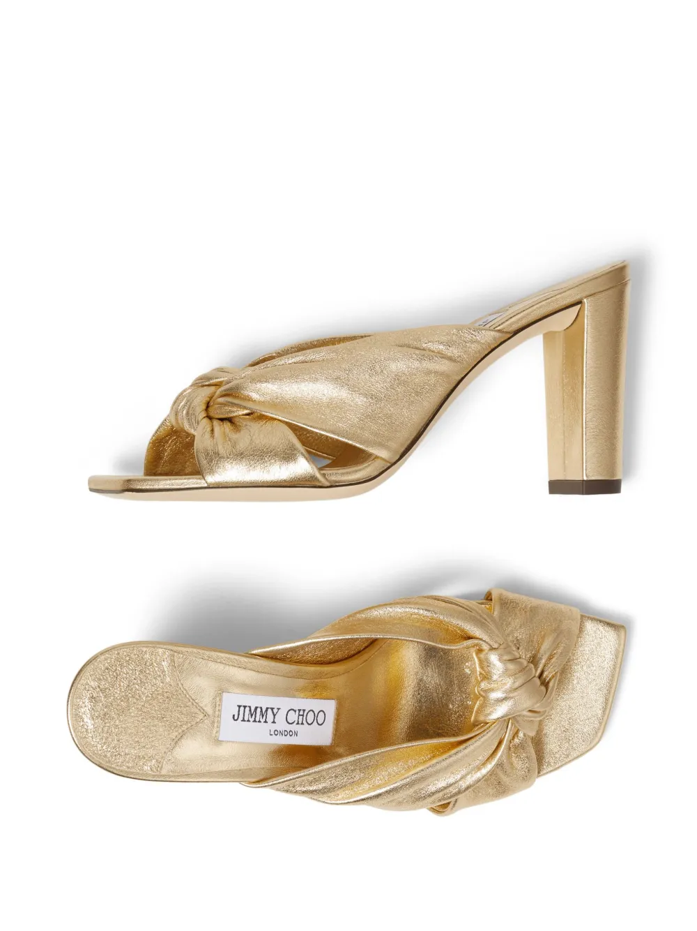 Мюли Avenue с эффектом металлик JIMMY CHOO, золотой — фото 4