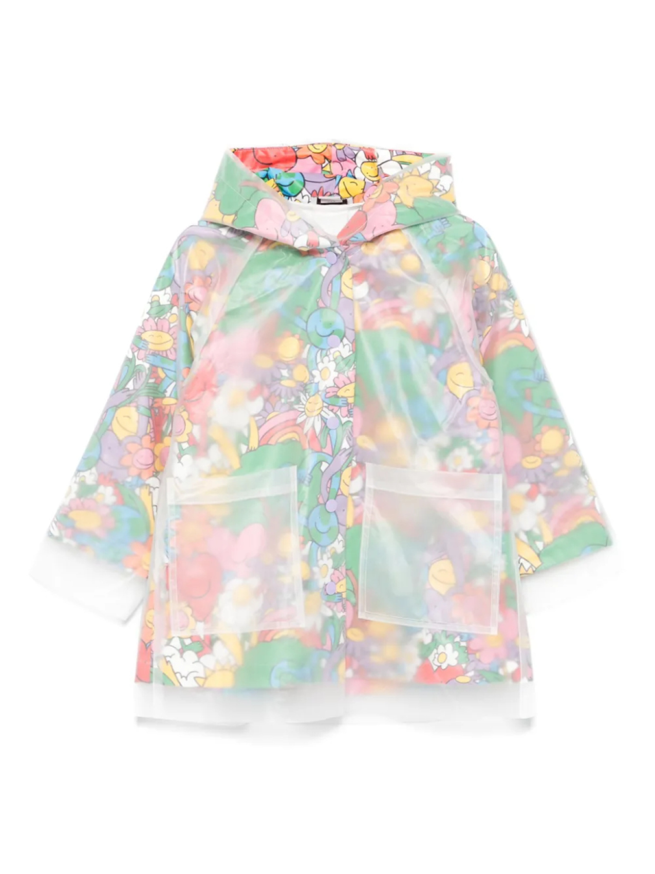 

Плащ с цветочным принтом Stella McCartney Kids, зеленый