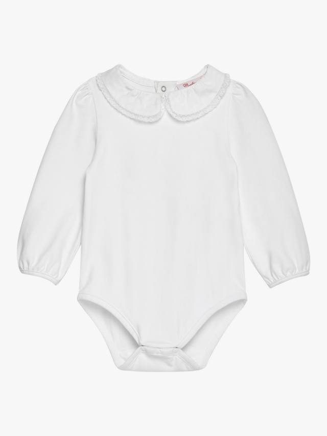 

Боди с хлопчатобумажной отделкой baby evelyn Trotters, белый