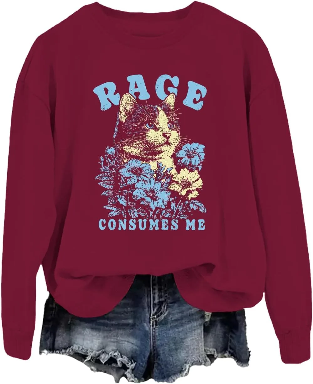 

Толстовка Rage Consumes Me с длинным рукавом JWVEL