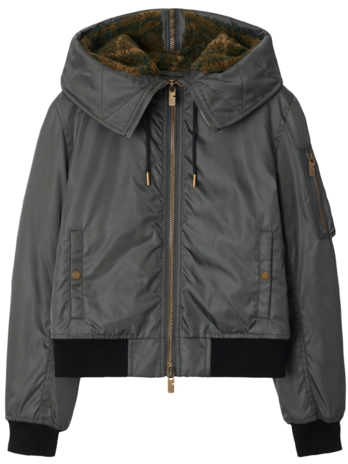 

Укороченная парка Burberry, серый