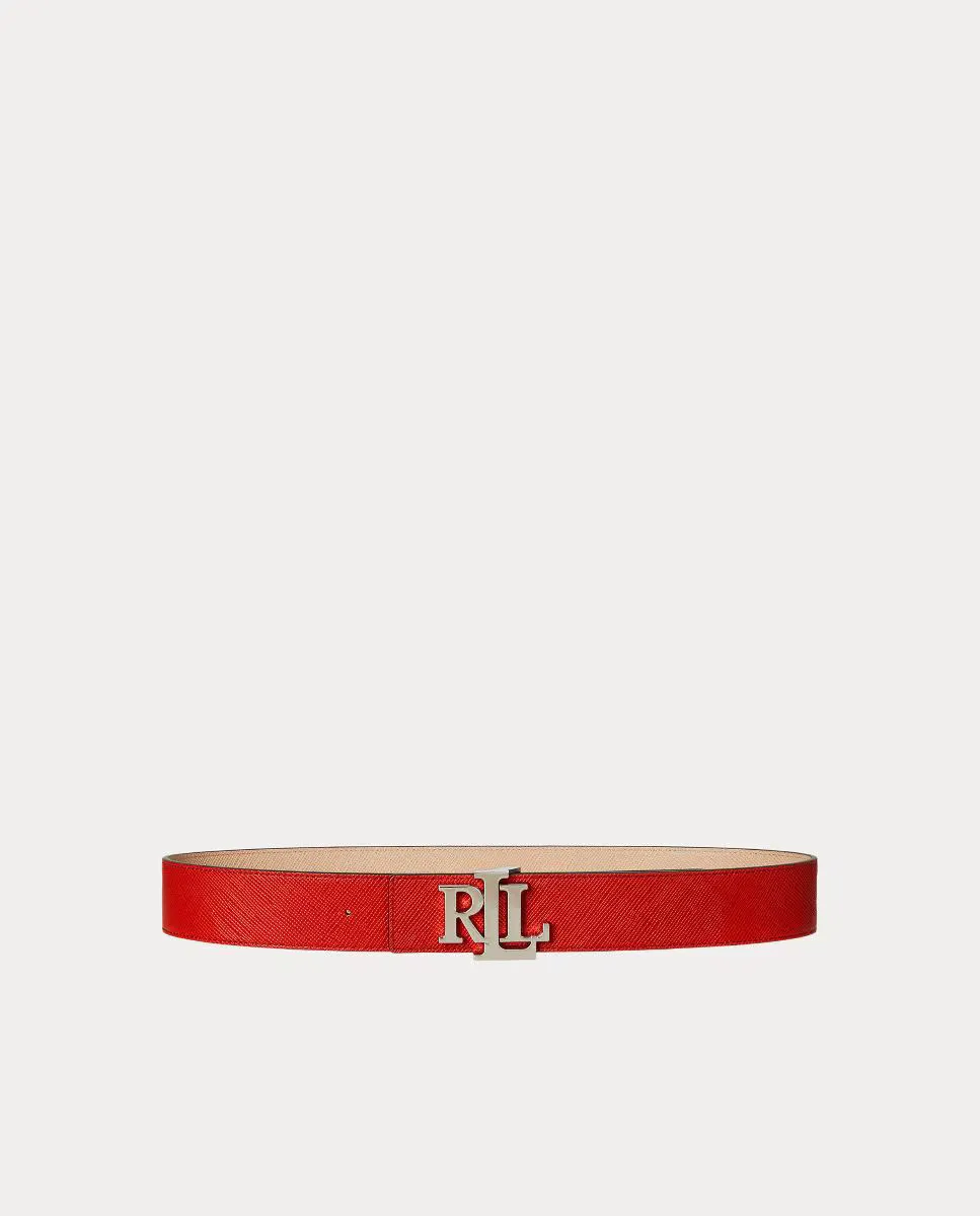 

Женский широкий реверсивный кожаный пояс Lauren Ralph Lauren, красный