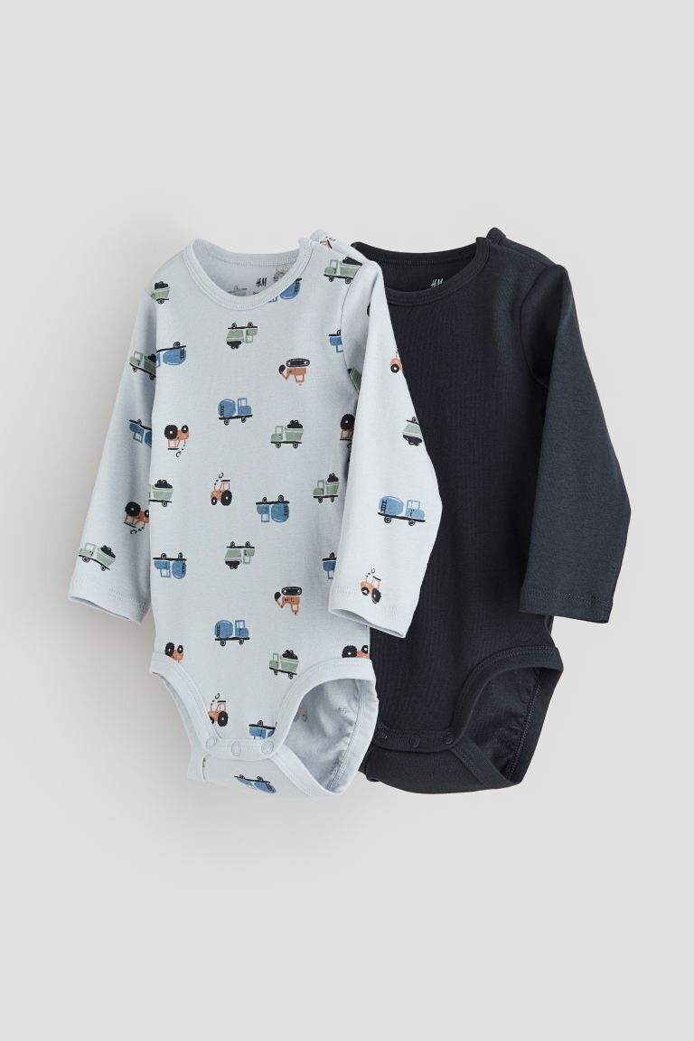 

В упаковке 2 боди с длинными рукавами H&M, синий