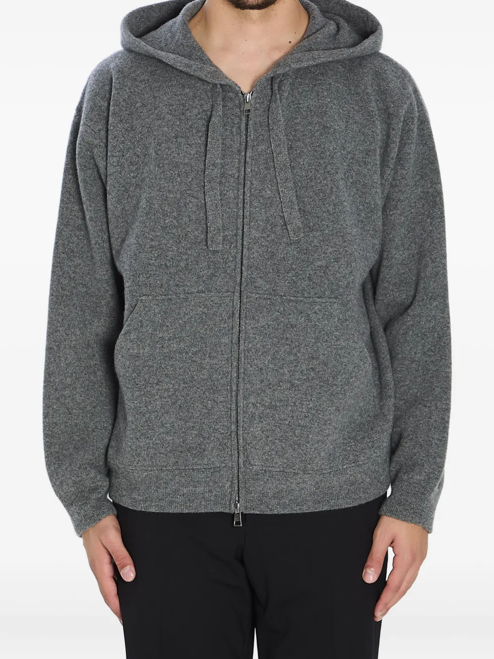 

Толстовка на молнии с кулиской Roberto Collina, серый