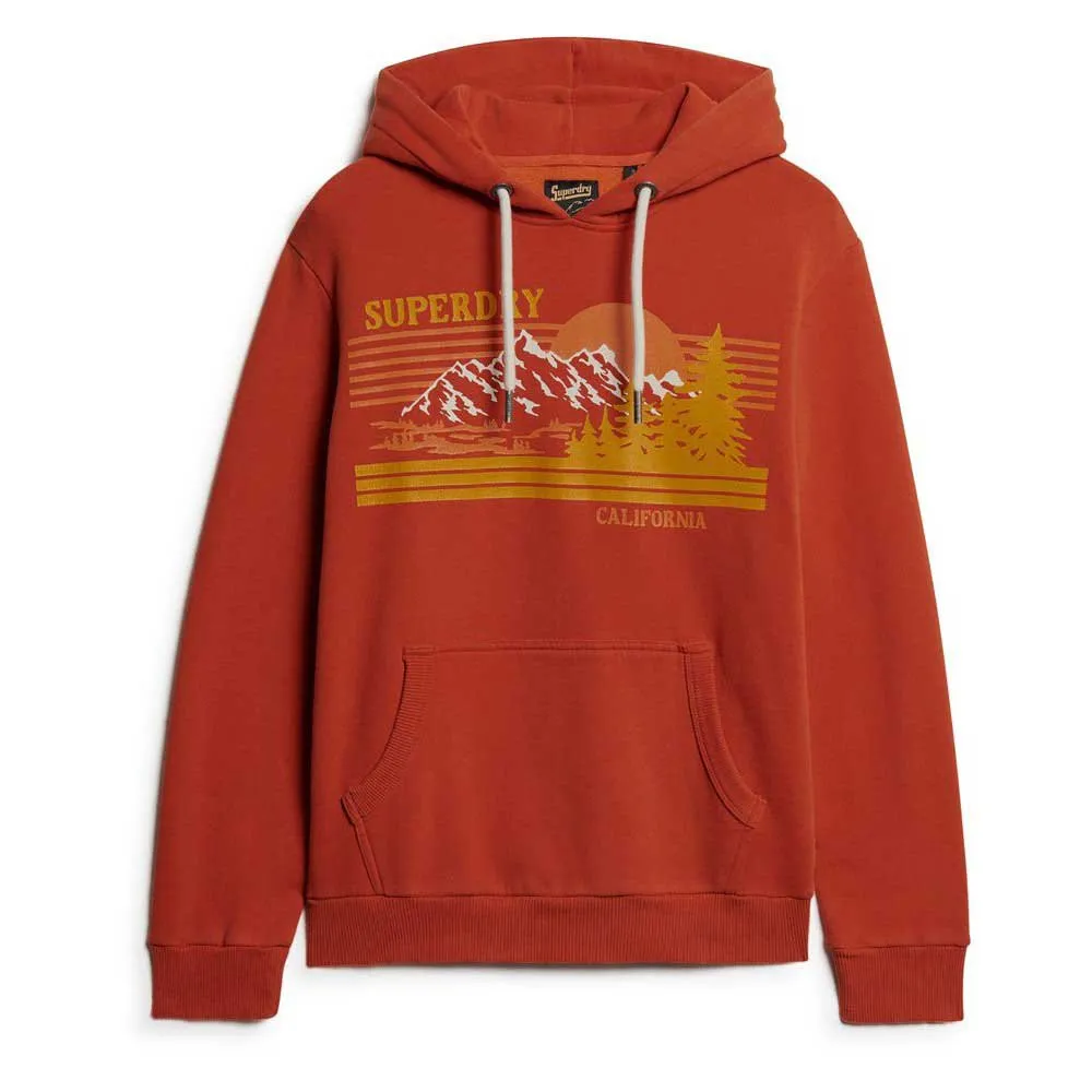 

Худи Superdry Outdoor Graphic Stripe, оранжевый