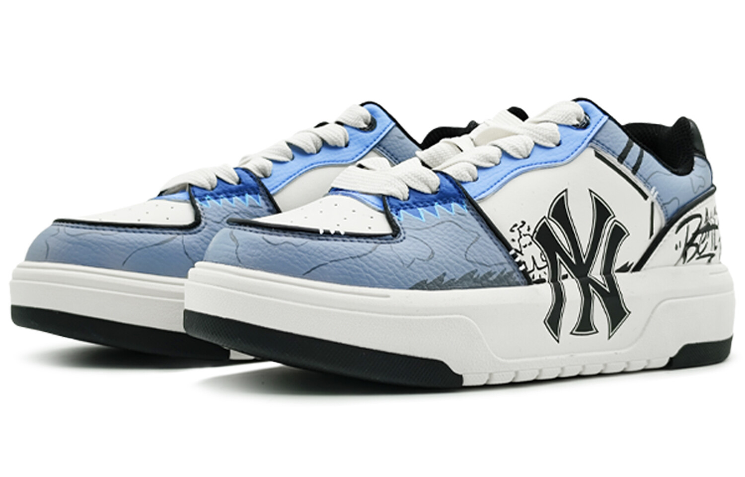 Кроссовки MLB Chunky Liner Skateboarding Shoes Unisex Low-top Washed Blue, синий — фото 3