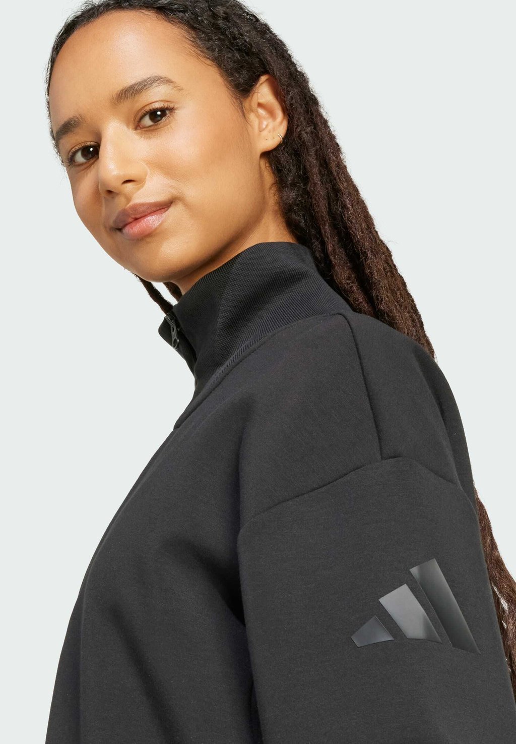 Толстовка ALL SOFT LUX QUARTER Adidas Sportswear, черный — фото 4