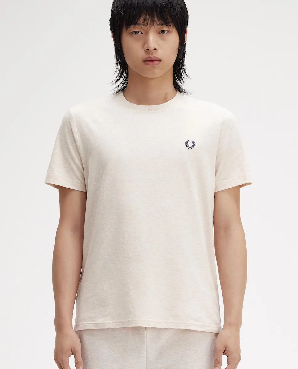

Мужская футболка с короткими рукавами и круглым вырезом Fred Perry, бежевый