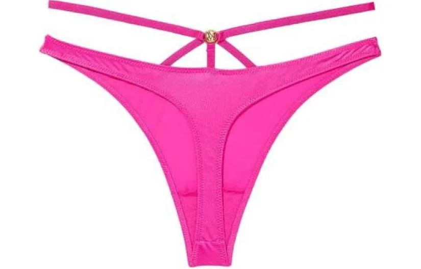 Victoria's Secret Женские трусы 1 шт розовые фиолетовые