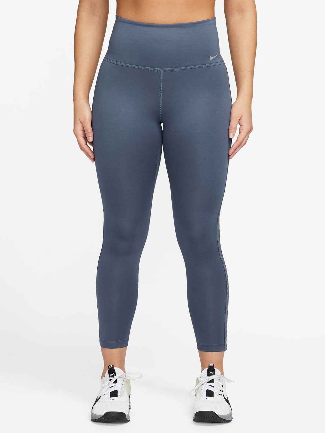 

Тайтсы Nike W NK ONE TF HR 7/8 TIGHT MTLC, синий