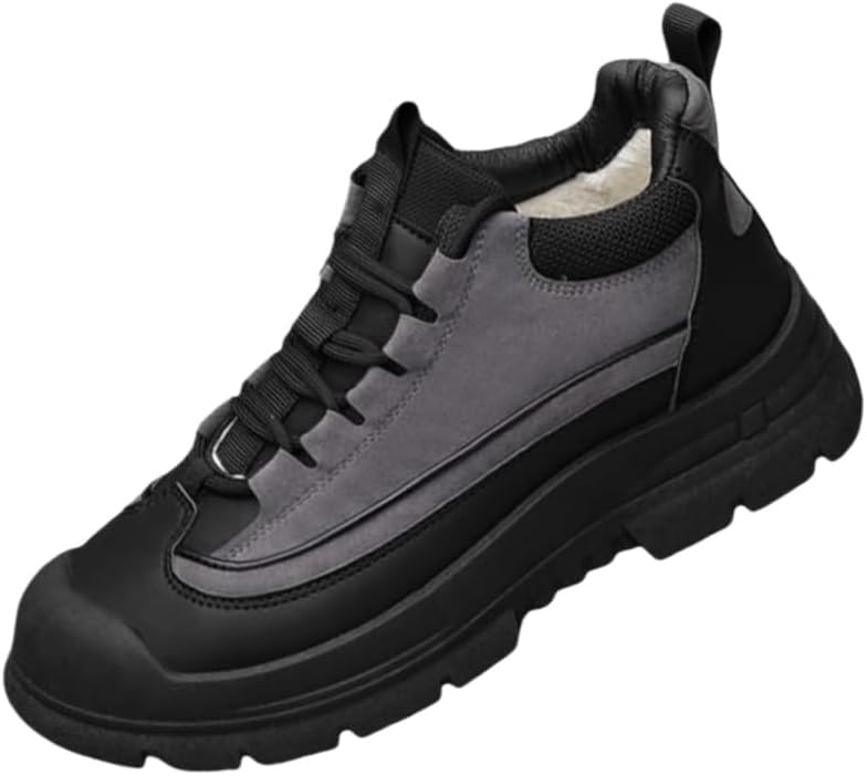 

Мужские большие высокие ботинки FmShi с противоскользящей подошвой и толстой внутренней подкладкой, обеспечивающие тепло и комфорт. Зимние снеговые ботинки, серый